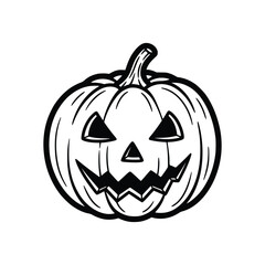Halloween Pumpkin Carving Spooky JackoLantern with Triangular Eyes.
