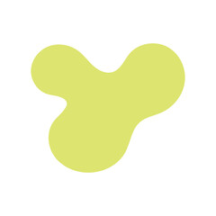 Organic Pastel Lime Green Blob Shape Vector - Abstract Fluid Element for Modern, Nature, and Cute Design