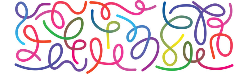 Fototapeta premium Vibrant and colorful abstract swirls and lines creating a playful and energetic pattern