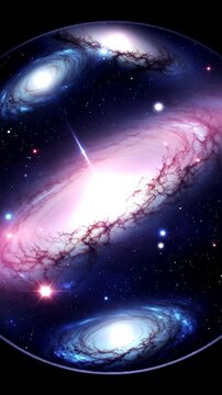 Luminous Active Galactic Nucleus with a Supermassive Black Hole. Cosmic Power of an AGN with Relativistic Jets and Accretion Disk. Surreal Vision of Ionized Gas and Stellar Nurseries.