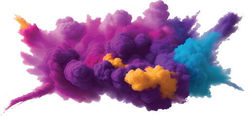 Fototapeta premium Abstract Multicolor Watercolor Paint Explosion and Splash Background with Bold Vibrant Stains, Ideal for Modern Art Prints, Flyers, and Creative Presentations