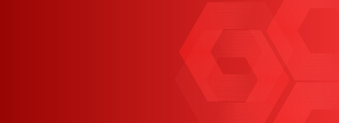 Abstract hexagon rendering of red abstract glass background Vector ilustration