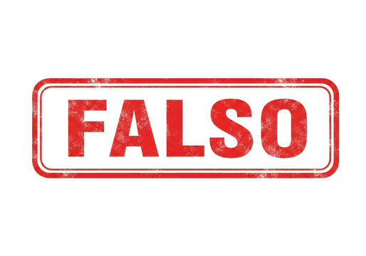 Red falso stamp isolated on transparent background