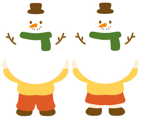 눈사람 캐릭터 도안