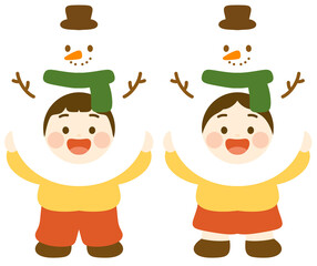 눈사람 일러스트 캐릭터