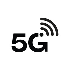5G icon vector network coverage area template symbol