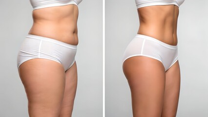 Before and after body transformation – dramatic difference after buttock firming treatment