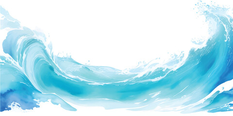 Abstract blue background featuring a dynamic water wave pattern