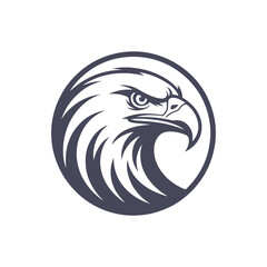 Obraz premium Eagle Head Logo Design – Powerful Bird Emblem, Wild Animal Symbol, Sports and Security Brand Icon Vector