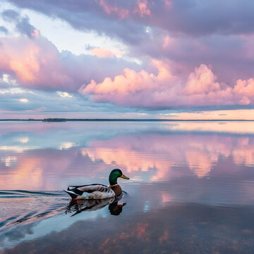 duck on the lake