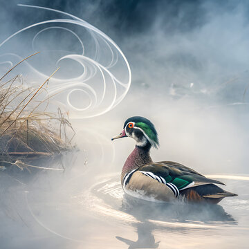 duck on the lake