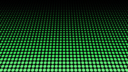 遠近感のあるドットサークル（緑）