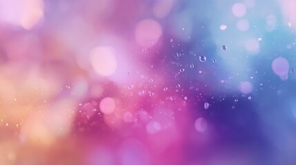 Dreamy Bokeh Effect in Abstract Pastel Colors with Sparkling Bubbles