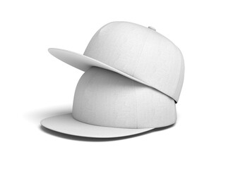 Snapback Hat 3D Render Isolated White for Mockup 4