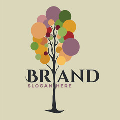 Modern creative tree logo