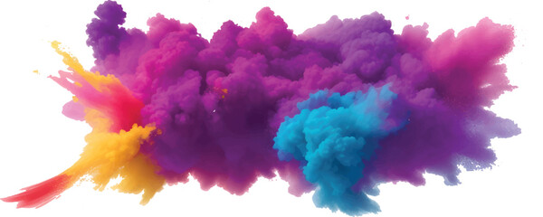 Vibrant Watercolor Explosion and Splatter Texture in Rainbow Tones, Abstract Creative Paint Burst for Modern Art Posters and Presentation Templates