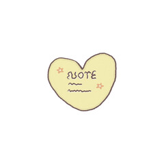 note with heart shape