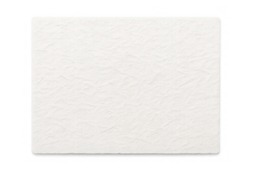 Crumpled white paper texture with soft rounded corners representing blank space and material background on transparent background