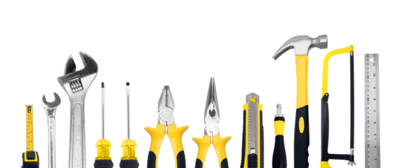 Professional Hand Tool Set on transparent background png