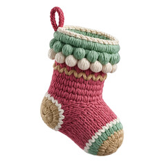Crochet Christmas Stocking &ndash; PNG Clipart (Transparent Background)