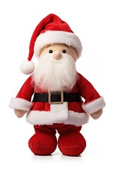 Stuffed doll santa claus plush white cute.