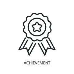 Achievement thin line vector icons.
