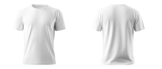 White T-shirt, front and back views