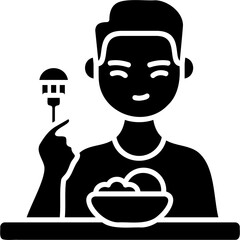Solid Glyph Healthy Eating Icon