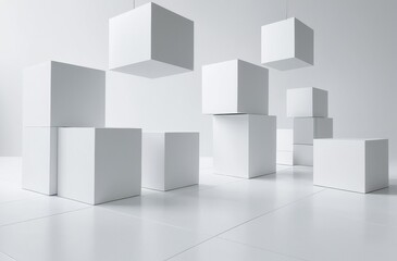 Obraz premium キューブ, 3d, 箱, ブロック, ビジネス, デザイン, イラスト, 形, 正方形, 概念, 仕組み, 集団, 模様, 列, シティ, 遠近法, テクノロジー,