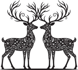 Artistic illustration of a deer in a natural setting