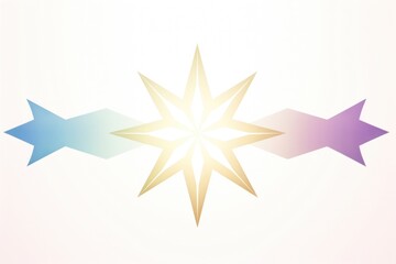 Fototapeta premium Star divider gradient illustration symbol illuminated creativity.