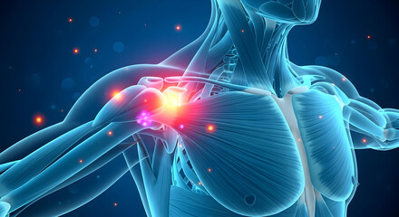 Human Shoulder Pain and Injury - 3D Medical Anatomy Illustration