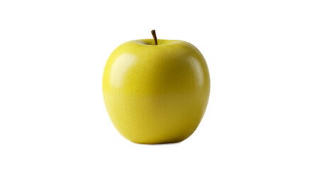 Yellow Apple With Water Droplets On Yellow Background Realistic 3D Render