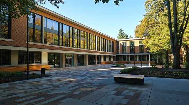 Johnson hall administrative building at university of oregon, historic campus architecture, academic and university exterior view