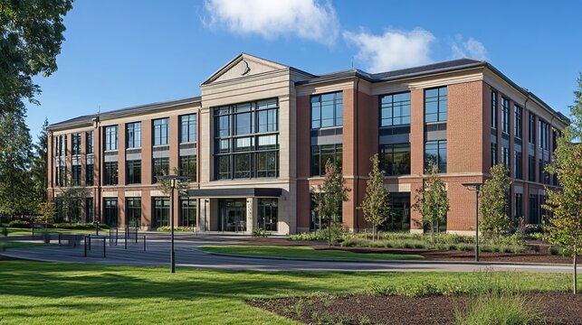 Johnson hall administrative building at university of oregon, historic campus architecture, academic and university exterior view