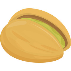Pistachio Nut Food Icon Isolated On Transparent Background Healthy Organic Snack