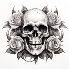 Diverse Traditional and Neo-Traditional Tattoo Flash Design Elements Collection