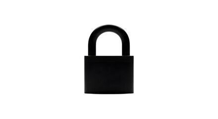 Naklejka premium Black padlock silhouette with bright rim lighting on a dark background