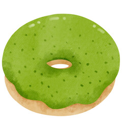 Dessert Donut with Green Tea Glaze