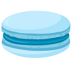 Blue Macaron Illustration