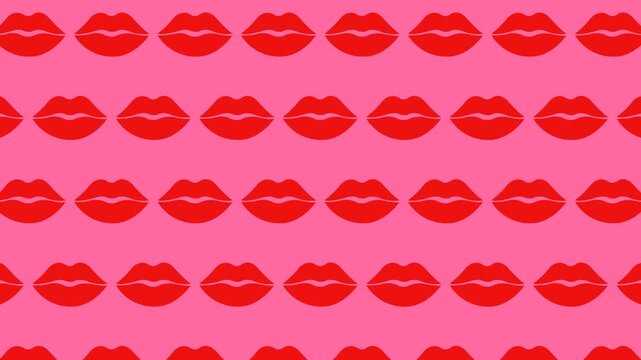 seamless pattern of lips
