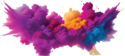 Abstract watercolor art background featuring colorful blue and pink sky paint texture, splash, and grunge ink illustration design