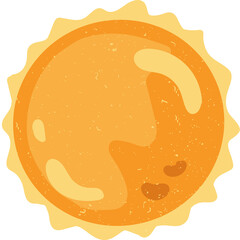 Colorful Textured Sun Space Element