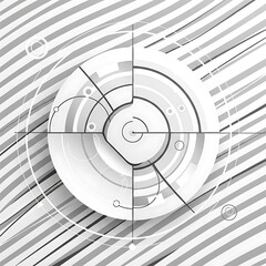 Abstract Technology Focus - Concentric Circles and Lines.