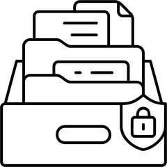 Line Art Data Storage Icon