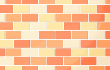 Obraz premium 背景素材_タイル_レンガ_オレンジ