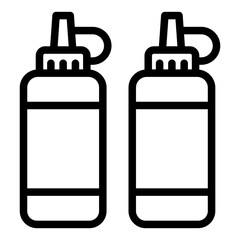 Fototapeta premium sauce outline icon for adding flavor at diner or fast food meal