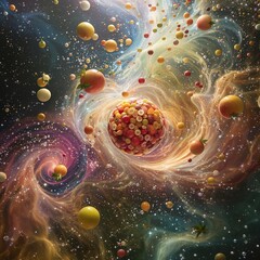 Galactic Fruit Salad Delicious Harmony Refreshing Fruit Universe