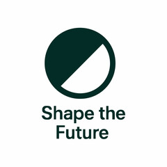 Inspiring shape the future concept with a modern minimalist design