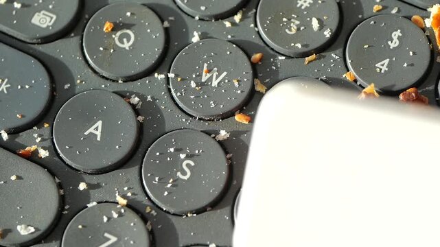 Cleaning a dusty keyboard for better performance